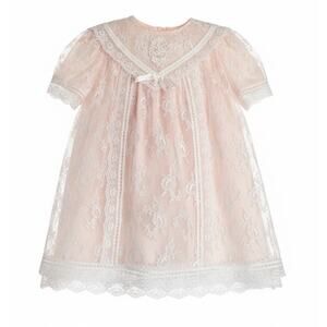 Gunne Sax Jessica McClintock Lace Dress Sz 4T Light Pink Spring Easter USA VTG